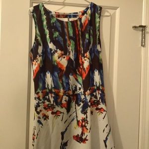 Multicolored thick material dress